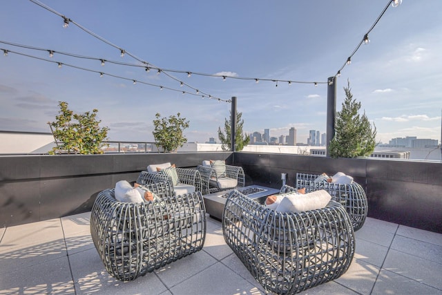 view of patio / terrace featuring an outdoor living space