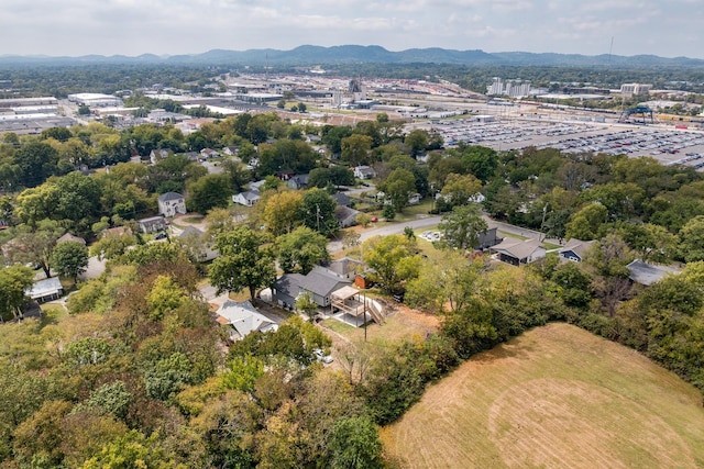 bird's eye view featuring a mountain view