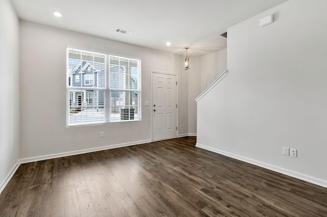 entryway featuring dark hardwood / wood-style floors