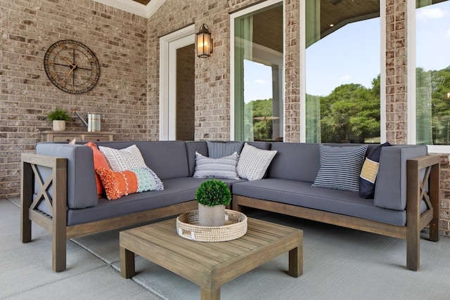 view of patio / terrace with an outdoor hangout area