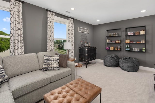 view of carpeted living room