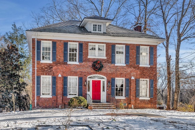 view of colonial home