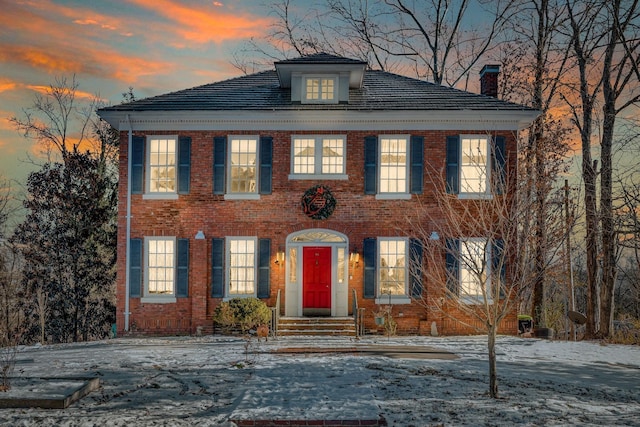 view of colonial inspired home