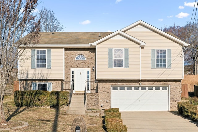 split foyer home with a garage