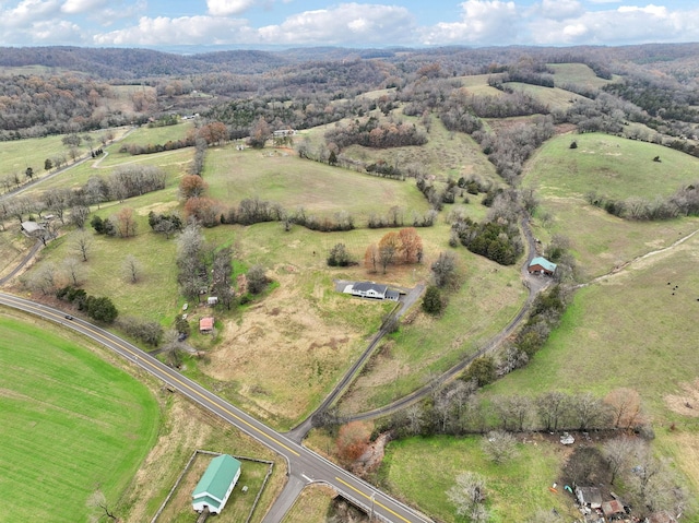 bird's eye view featuring a rural view