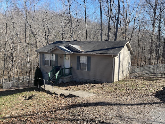 view of front of home