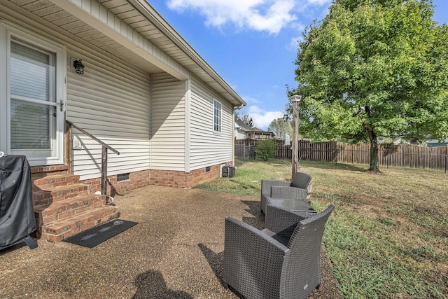 view of patio / terrace featuring central air condition unit