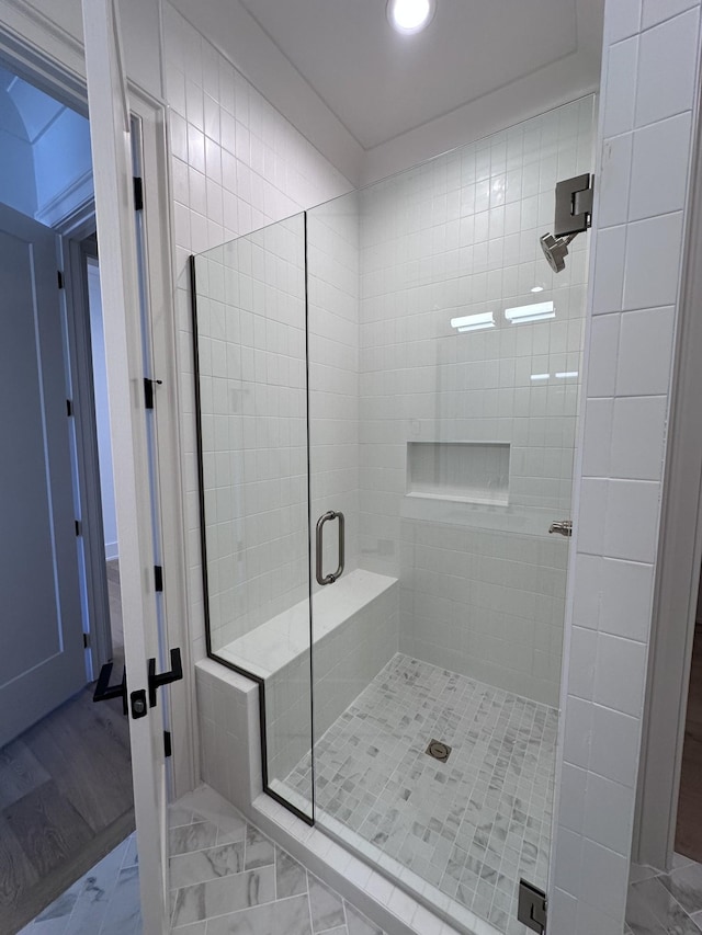 bathroom with walk in shower