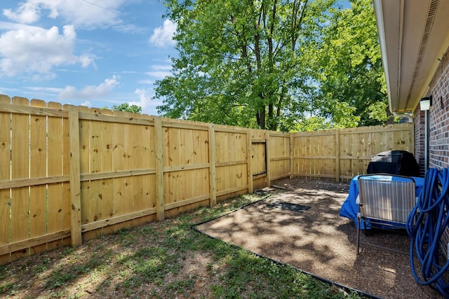 view of yard with a patio area