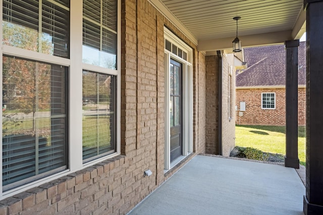 view of patio with covered porch