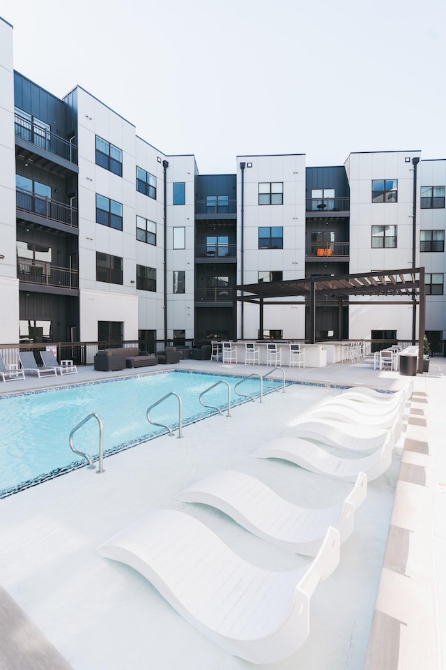 view of pool with a patio