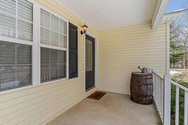 view of doorway to property