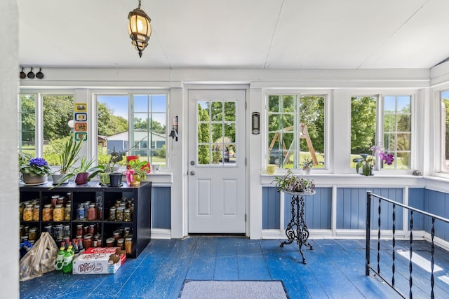 view of sunroom