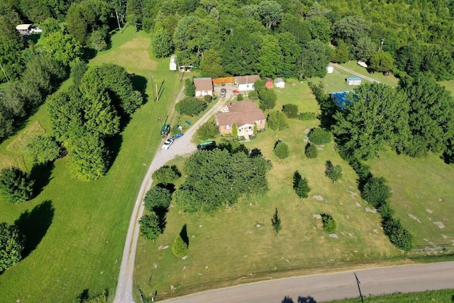 bird's eye view featuring a rural view