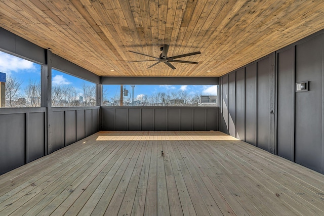 deck featuring ceiling fan