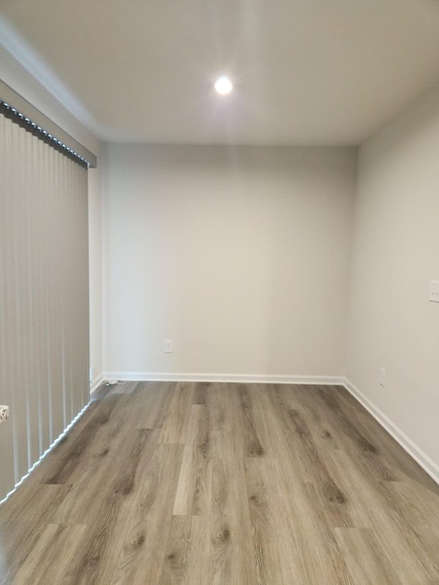 empty room featuring light wood-type flooring