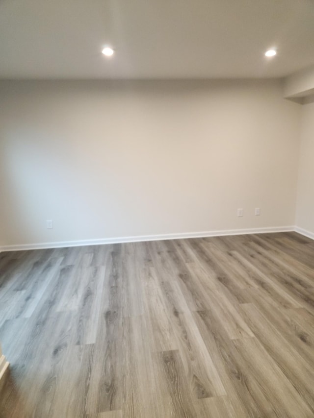 empty room featuring light wood-type flooring