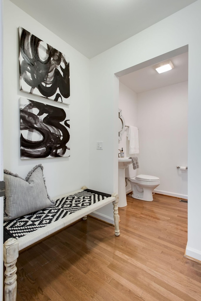 mudroom featuring hardwood / wood-style floors