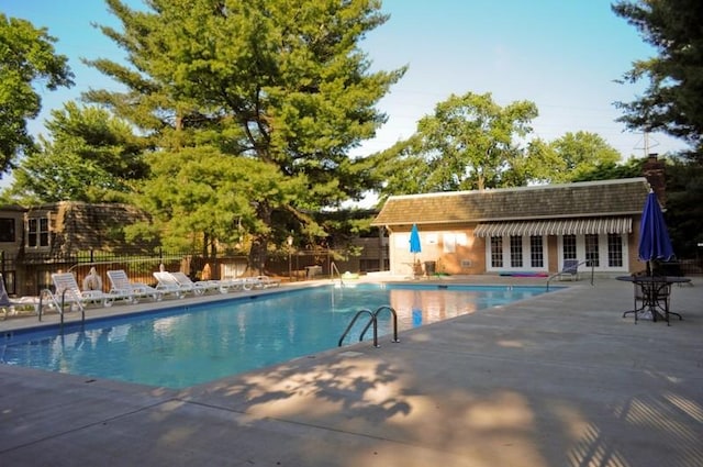 view of pool with a patio area