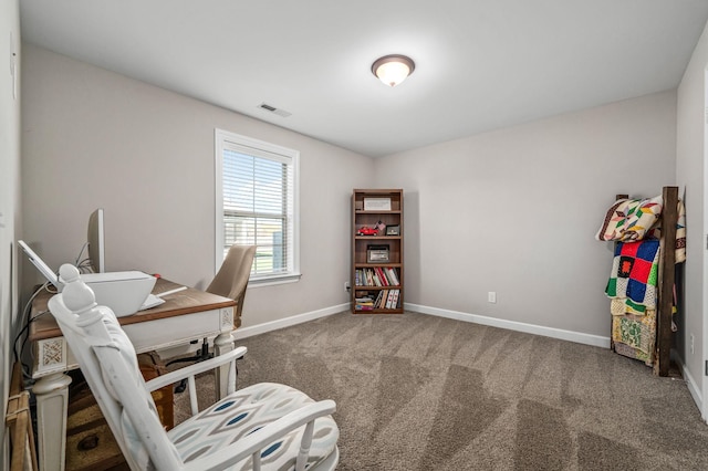 view of carpeted office