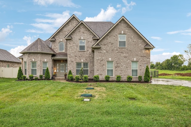 view of front facade with a front yard