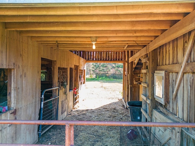 view of horse barn