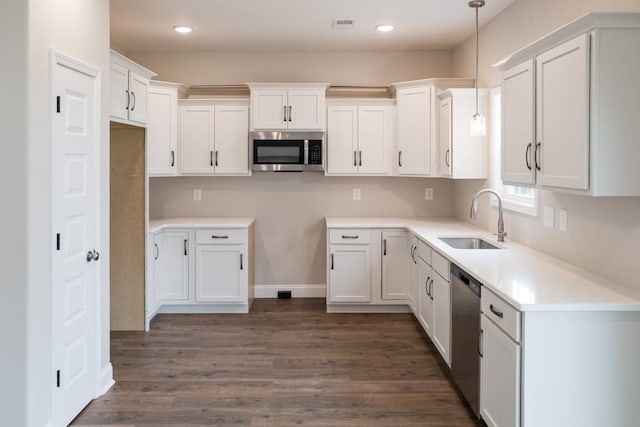 kitchen with white cabinets and stainless steel appliances