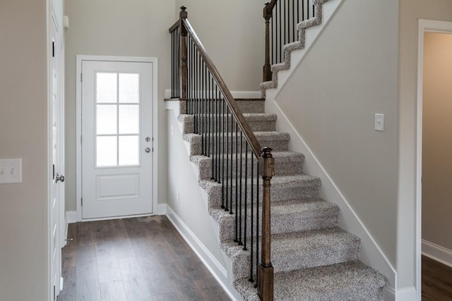 entryway featuring dark hardwood / wood-style flooring