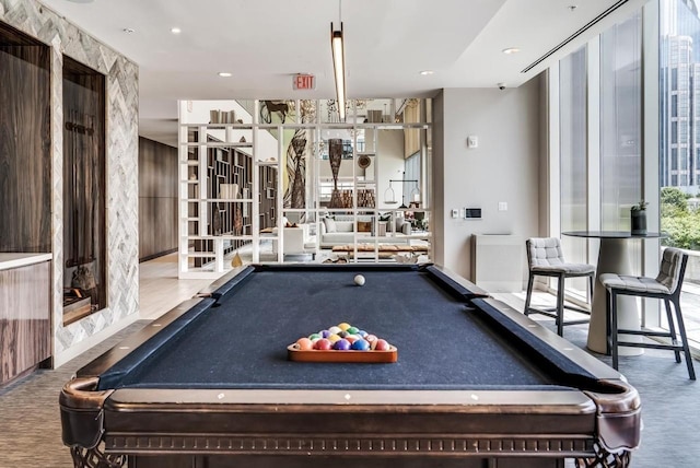 game room featuring pool table