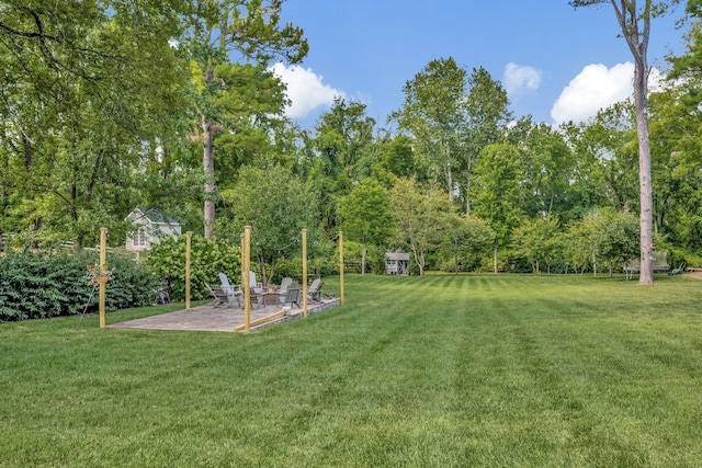 view of yard featuring a patio