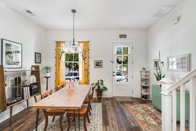 dining room featuring dark hardwood / wood-style floors