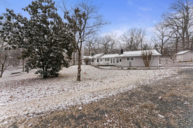 view of snowy yard