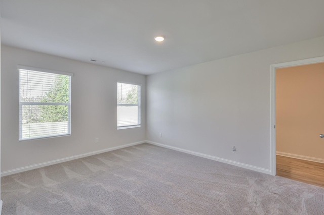 view of carpeted spare room