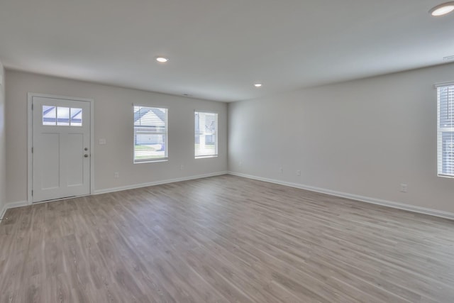 entrance foyer featuring light hardwood / wood-style flooring