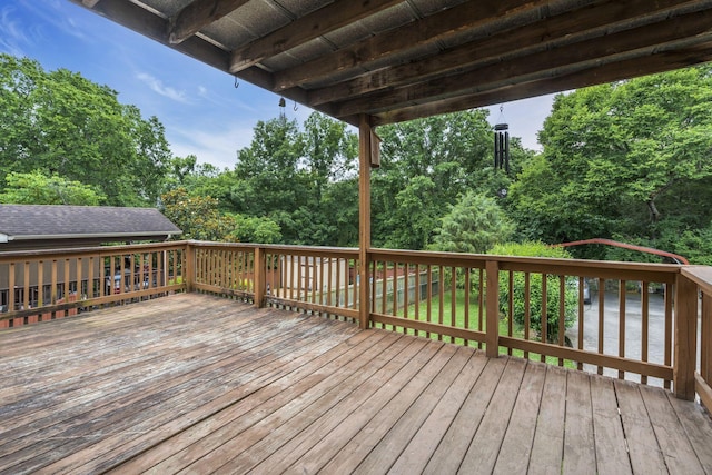 view of wooden deck