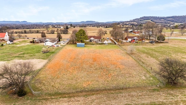 drone / aerial view with a rural view