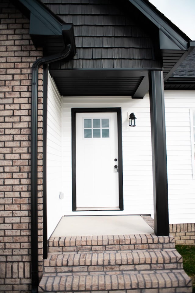 view of doorway to property