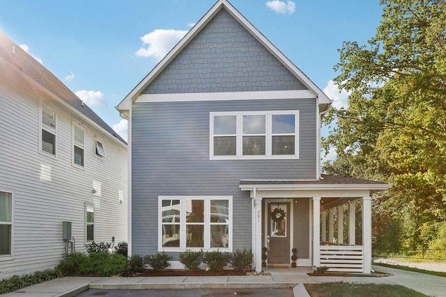 view of front of property with covered porch