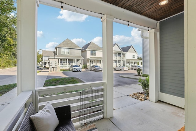 view of patio featuring covered porch