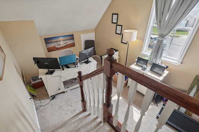 view of carpeted office