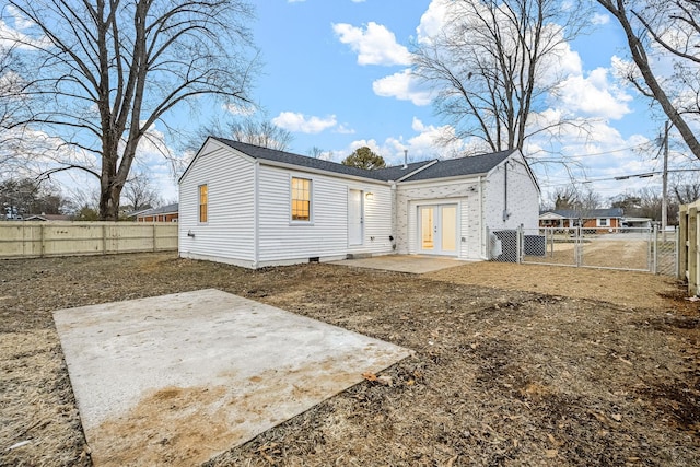 back of house featuring a patio