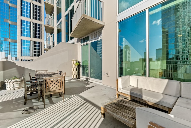 view of patio / terrace with an outdoor hangout area