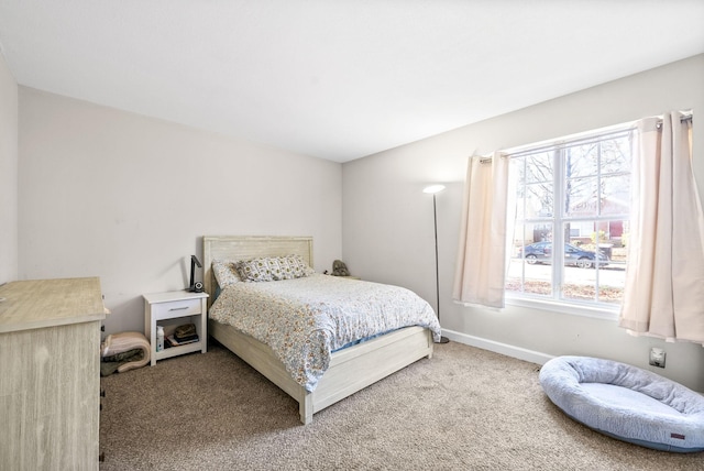 bedroom with carpet