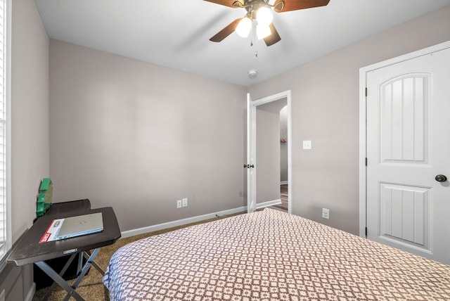 bedroom with ceiling fan