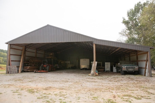 view of parking / parking lot