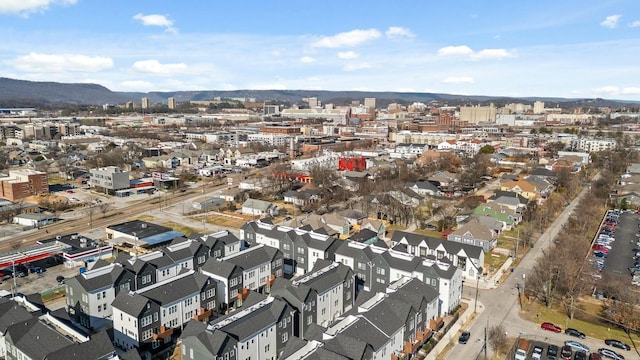 bird's eye view featuring a mountain view