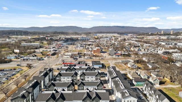 aerial view featuring a mountain view