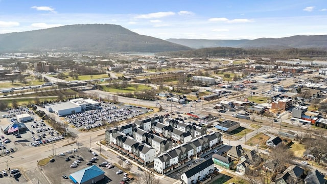 aerial view featuring a mountain view