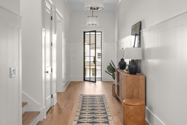 foyer featuring light hardwood / wood-style flooring