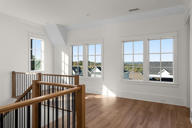 hall featuring wood-type flooring